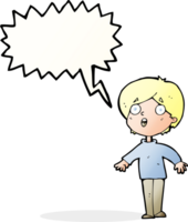 cartoon surprised man with speech bubble png