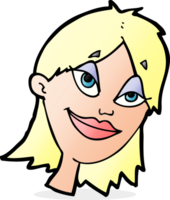 cartoon happy woman png