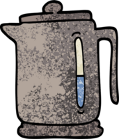grunge textured illustration cartoon kettle png