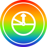 velocímetro circular ícone com arco Iris gradiente terminar png