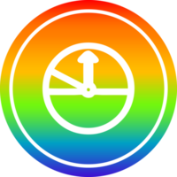 compteur de vitesse circulaire icône avec arc en ciel pente terminer png