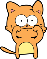 cartoon nervous cat png