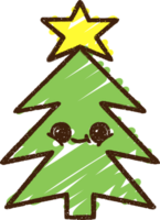 kerstboom krijt tekening png