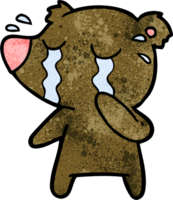 cartoon crying bear png