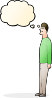 cartoon tall man with thought bubble png
