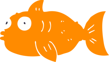 cartoon doodle surprised fish png