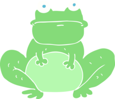 flache farbillustration eines karikaturfrosches png