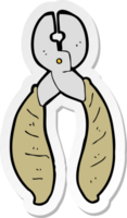 sticker of a cartoon strong pliers png