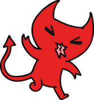 dessin animé d'un démon mignon kawaii png