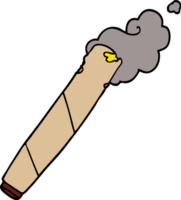 dessin animé doodle cigarette roulée png