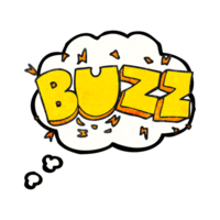 thought bubble textured cartoon buzz symbol png