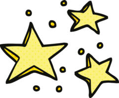 estrelas decorativas dos desenhos animados do estilo dos quadrinhos png