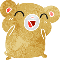 retro cartoon kawaii schattige hamster png