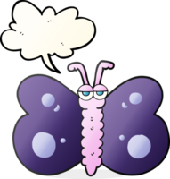 speech bubble cartoon butterfly png