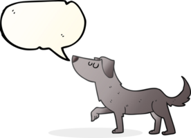 discurso bolha desenho animado cachorro png