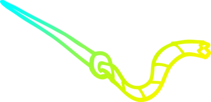 ligne de gradient froid dessinant une aiguille et du fil de dessin animé png