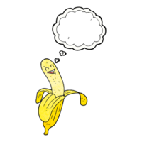 pensamiento burbuja texturizado dibujos animados plátano png