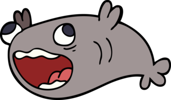 cartoon doodle of a fish png