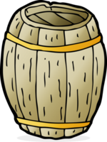 barril de madeira dos desenhos animados png