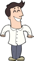 cartoon man schouderophalend png