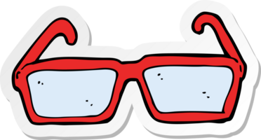 klistermärke av en tecknad glasögon png