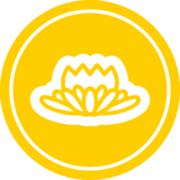 ícone circular de flor de lótus png