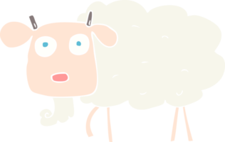 flat color illustration of a cartoon goat png