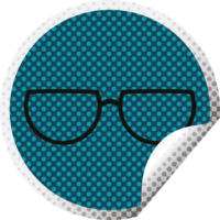 glasögon grafisk cirkulär klistermärke png