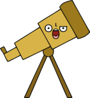 telescopio simpatico cartone animato png