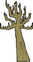 vecchio spoglio albero cartone animato png