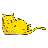 textured cartoon fat cat png