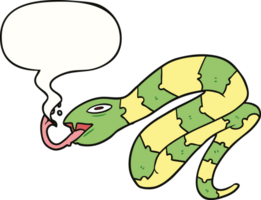 tecknad serie väsande orm och Tal bubbla png