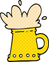 comic book style cartoon beer tankard png