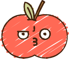 dibujo de tiza de manzana png
