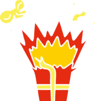 schrulliger handgezeichneter Cartoon eines explosiven Geschenks png