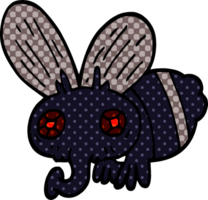 garabato de dibujos animados de una mosca png