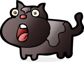 chat choqué de dessin animé png