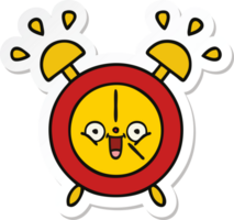 sticker of a cute cartoon alarm clock png