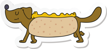 sticker of a cartoon hotdog png