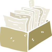 cartoon doodle box of files png