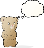 cartoon teddy bear with thought bubble png