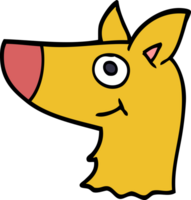 cartoon doodle happy dog face png