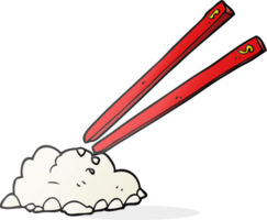 cartoon chopsticks and rice png