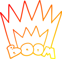 warme Gradientenlinie Zeichnung Cartoon-Boom-Zeichen png