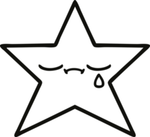 line drawing cartoon star fish png