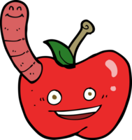 tecknad serie äpple med mask png