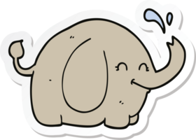 pegatina de un elefante de dibujos animados png