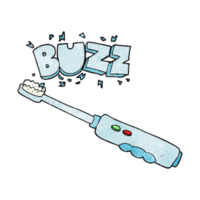 texturizado desenho animado zumbido elétrico escova de dente png