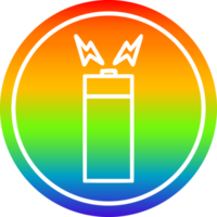 batterie circulaire dans le spectre arc-en-ciel png