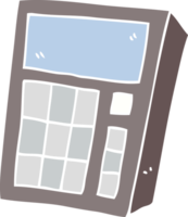 flat color illustration of a cartoon calculator png